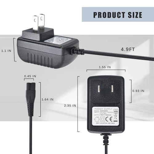 BOEEA Replacment Charger for BaByliss PRO Trimmer, 4.5V Power Adapter Compatible with BaByliss Hair Clippers Model PRO FX870 FX788 FX787 FXSSM FX820 FX726 FX825 Shaver Charging Cord - Image 4