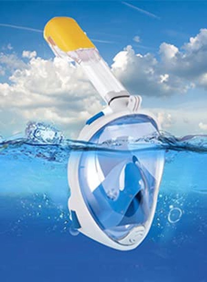 Matiko Adult Snorkel Mask, 180° Wide Angle View Anti-Fog Snorkling Face Mask with Drain Valve, Detachable Breathing Tube Design Full Face Snorkeling Mask Diving Gear with Camera Mount, L/XL (Grey s/m) - Image 4