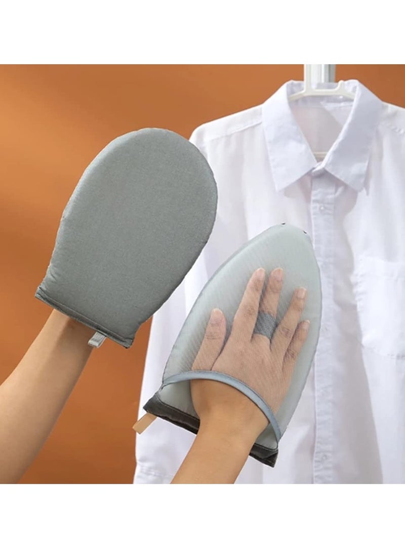 2 PCS Garment Steamer Ironing Glove, Waterproof Anti Steam Mitt with Finger Loop, Heat Resistant Complete Care Protective Garment Steaming Mitt, For Clothes Steamers  - Image 1