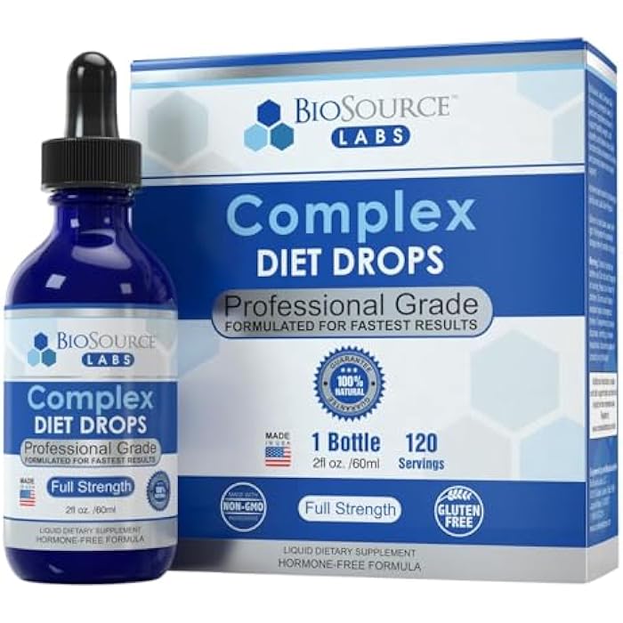 BioSource Labs Complex Diet Drops – Best Natural Drops for Men and Women (1 Bottle, 2 fl oz) - 30 Day Supply - Image 1
