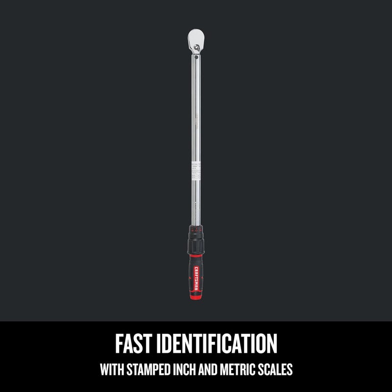 CRAFTSMAN مفتاح عزم الدوران، 1/2" درايف، 50-250 قدم-رطل (CMMT99434) - Image 4
