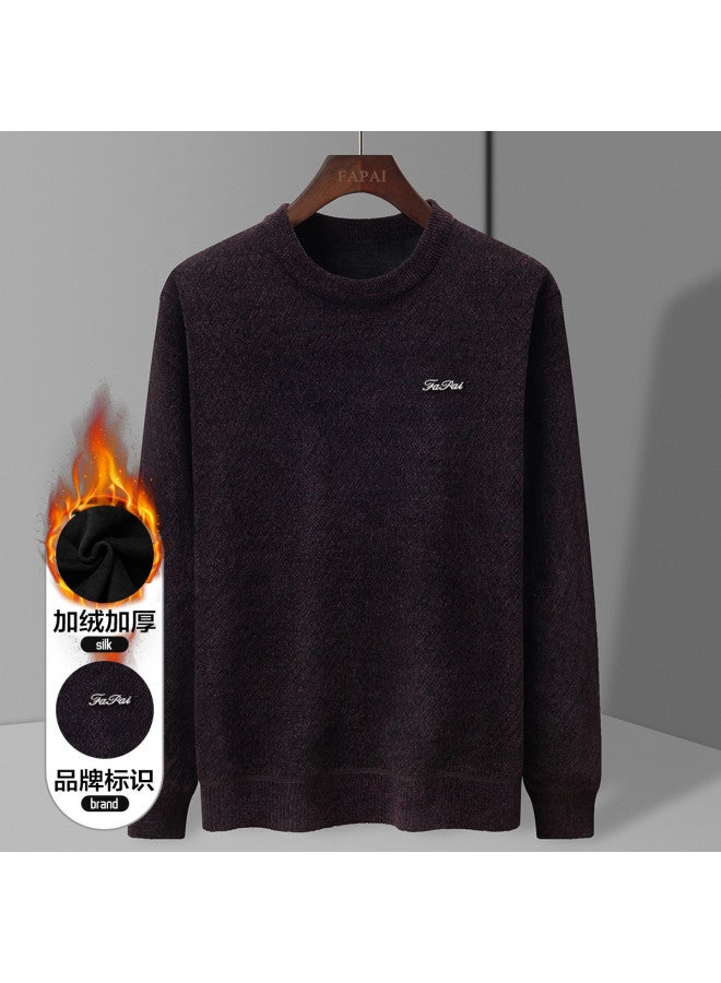 Fapai Business Casual Comfortable Versatile Warm Fleece Sweater Knitwear - Image 2