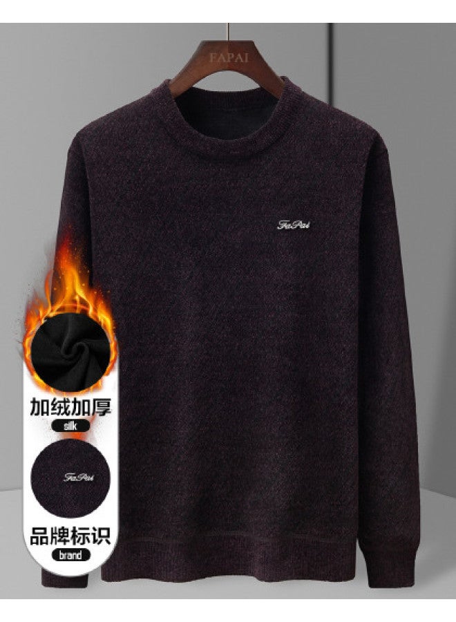 Fapai Business Casual Comfortable Versatile Warm Fleece Sweater Knitwear - Image 1
