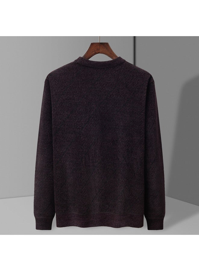 Fapai Business Casual Comfortable Versatile Warm Fleece Sweater Knitwear - Image 3