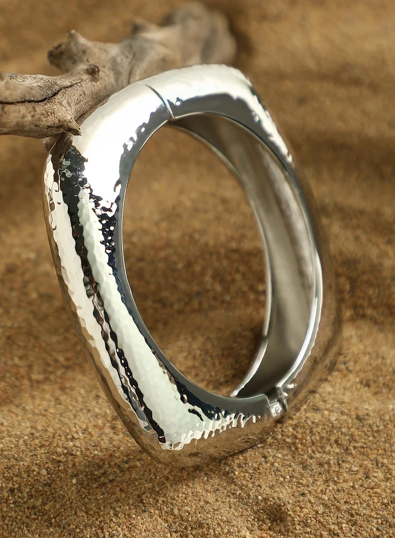 Hammered Hinged Bangle