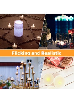 RATSAW LED Tea Lights 12 Pack Flameless Tea Lights Warm Yellow/Warm White Last 150 Hours  Battery Operated Tea Lights for Decoration 12pcs Warm White  - Image 2