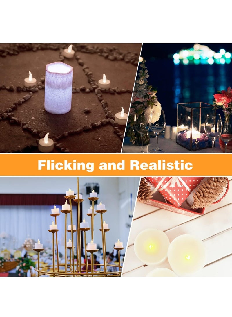 LED Tea Lights 12 Pack Flameless Tea Lights Warm Yellow/Warm White Last 150 Hours  Battery Operated Tea Lights for Decoration 12pcs Warm White