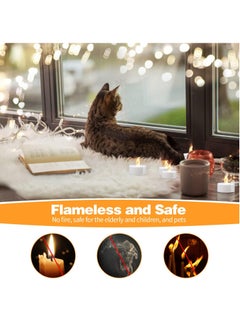 RATSAW LED Tea Lights 12 Pack Flameless Tea Lights Warm Yellow/Warm White Last 150 Hours  Battery Operated Tea Lights for Decoration 12pcs Warm White  - Image 3