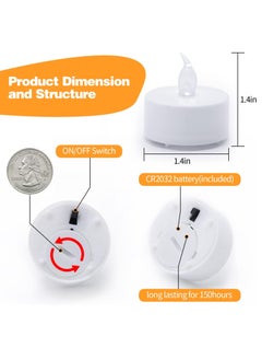 RATSAW LED Tea Lights 12 Pack Flameless Tea Lights Warm Yellow/Warm White Last 150 Hours  Battery Operated Tea Lights for Decoration 12pcs Warm White  - Image 5