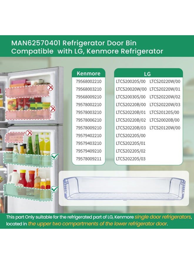 Garsoo سلة باب ثلاجة MAN62570401 المحسّنة متوافقة مع رف باب LG LTCS20020S/00، LTCS20020W/00، LTCS20030S/00، إلخ، وسلة Kenmore 79568002210، 79568009210، 79578003210، إلخ - Image 4