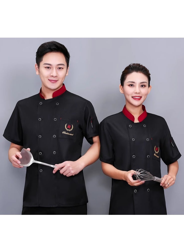 NIBEMINENT Hotel chef jacket men chef uniform restaurant chef chef chef t-shirt work uniform  - Image 1
