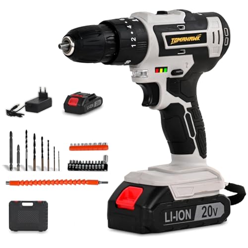 TOMAHAWK® DRT-1000 20V Cordless Drill Machine Kit | Drill + Screwdriver + Impact Function | 35Nm Torque | 2×1.5Ah Battery | LED Light | Carry Case - Image 1