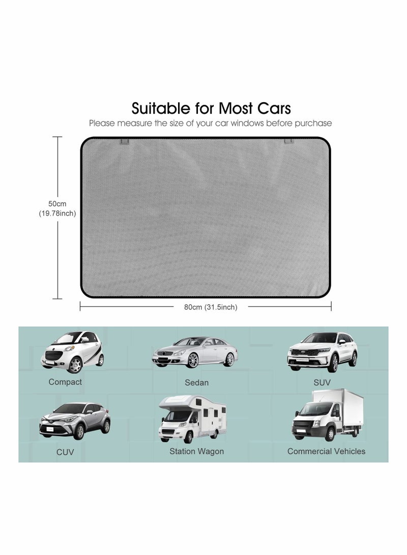 Captaintech Car Side Window Sun Shades, Baby Window Shades Protection from Sun Heat and UV Window Mesh Screen for Privacy Blackout, Breastfeeding (Back Seat, 2 Pack) - Image 4