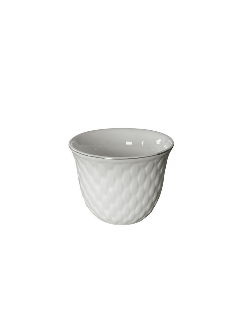 Royalford 12Pc Bone China Cawa Cup Set 80ml each RF12827 Multicolor - Image 2