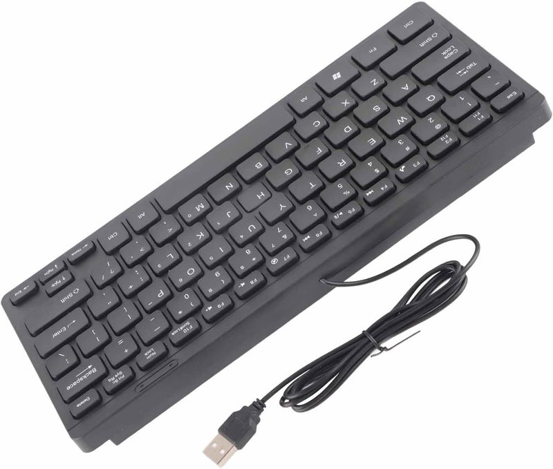 Mini Keyboard, Compact Design with Space Saving USB Cable and 3.6 Feet Extra Long Cable for Laptop PC - Image 1