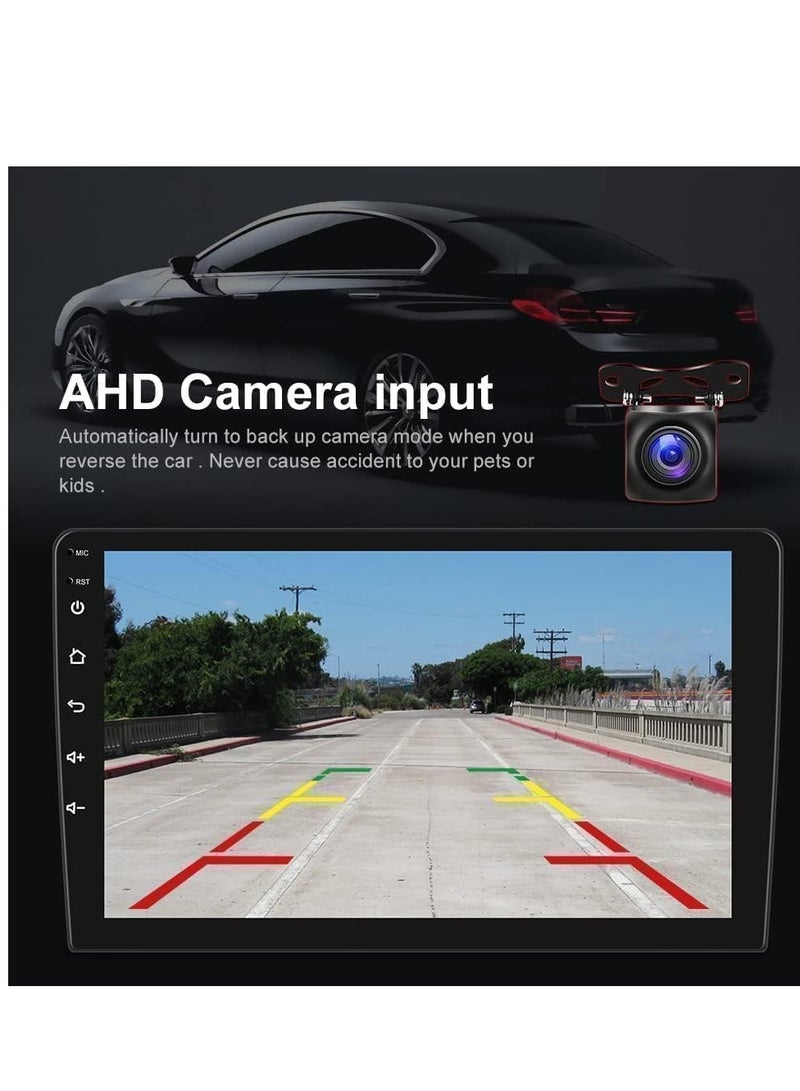 ستيريو سيارة أندرويد لشركة هيونداي سوناتا 2015 2016 2017 2 جيجابايت رام 32 جيجابايت روم 10 بوصة يدعم أبل كاربلاي، ميرورلينك واي فاي بي تي، شاشة لمس IPS مع كاميرا AHD متضمنة - Image 4