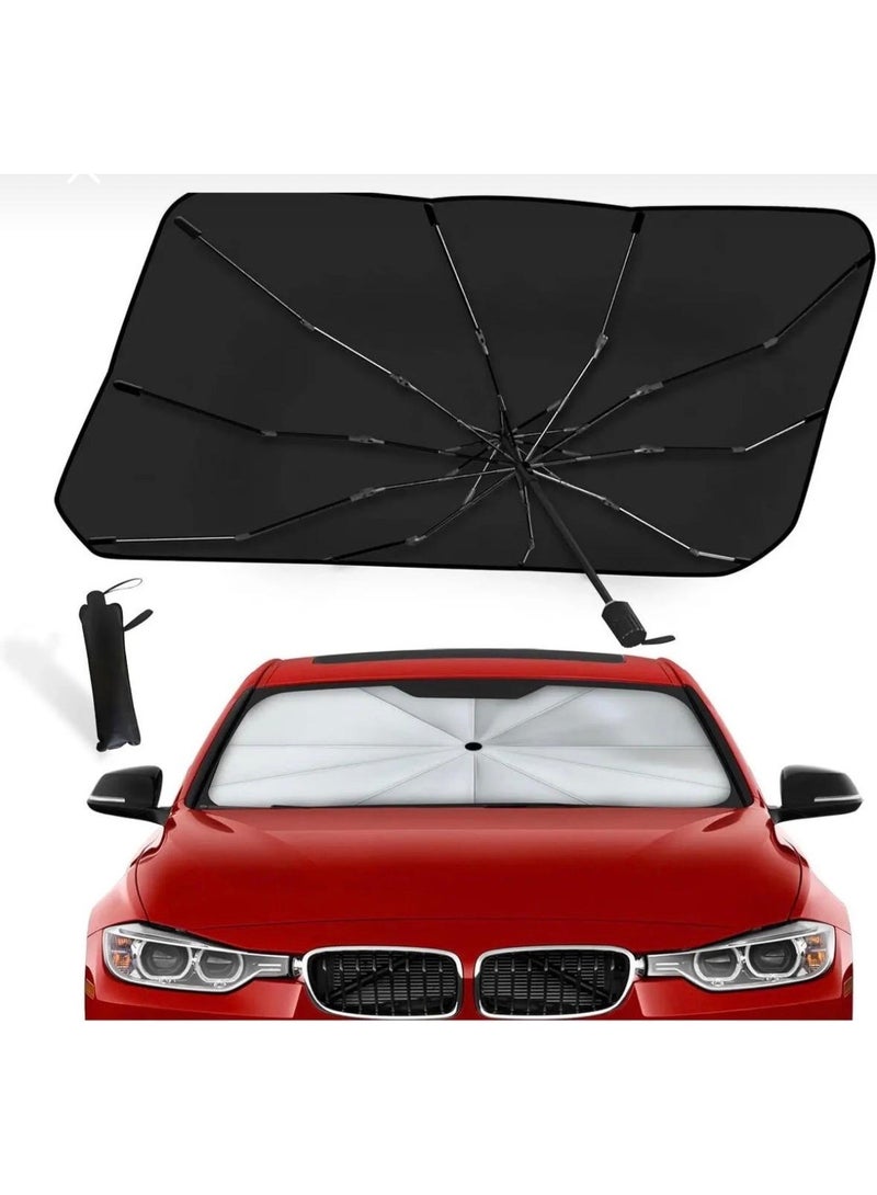 SolidX Car Windshield Sun Shade Umbrella – Foldable UV Protection Front Window Sunshade with Storage Pouch, Easy Open/Close Design for SUVs, Trucks & Most Vehicles - Image 4