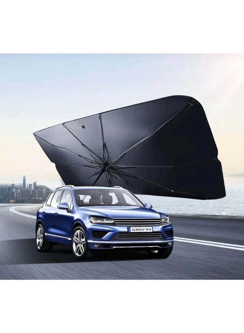 SolidX Car Windshield Sun Shade Umbrella – Foldable UV Protection Front Window Sunshade with Storage Pouch, Easy Open/Close Design for SUVs, Trucks & Most Vehicles - Image 5