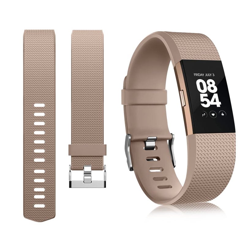 Tobfit 6 PACK Sport Bands Compatible with Fitbit Charge 2 Bands for Women Men, Soft Silicone Waterproof Straps Replacement Wristbands for Fitbit Charge 2 / Charge 2 HR Fitness Tracker, Small - Image 3