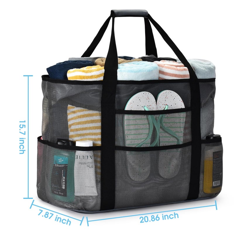 oscaurt Mesh Beach Bag Extra Large Waterproof Sandproof Beach Tote Pool Swim Bag Travel Vacation Essentials - Image 3