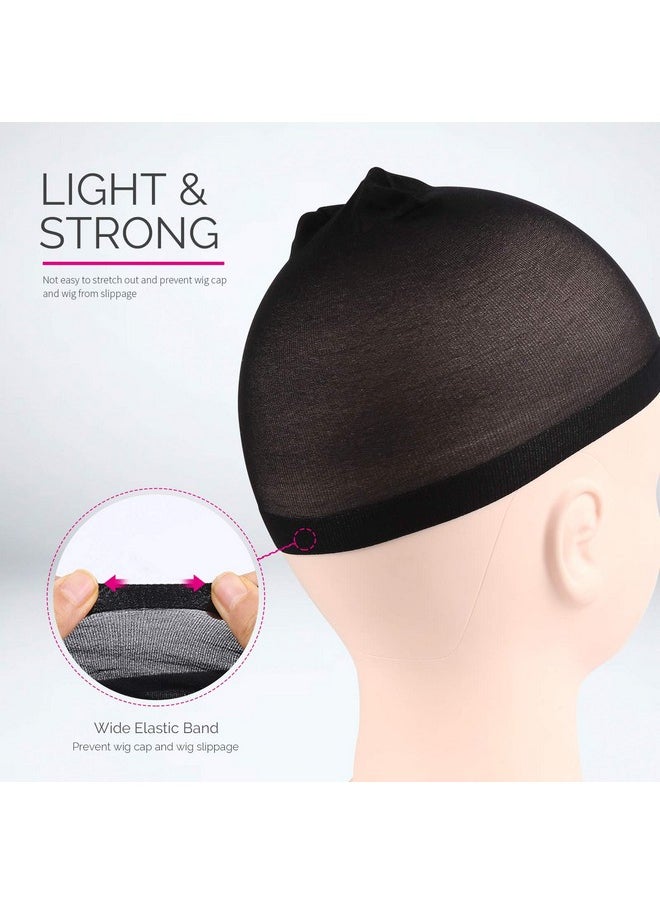 FANDAMEI Wig Caps 6Pcs Black Stocking Caps For Wigs Stretchy Nylon Wig Caps For Women Girls Kids Stocking Wig Caps…  - Image 5