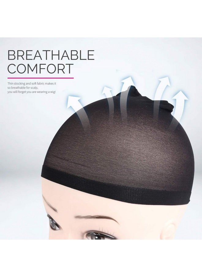 FANDAMEI Wig Caps 6Pcs Black Stocking Caps For Wigs Stretchy Nylon Wig Caps For Women Girls Kids Stocking Wig Caps…  - Image 4