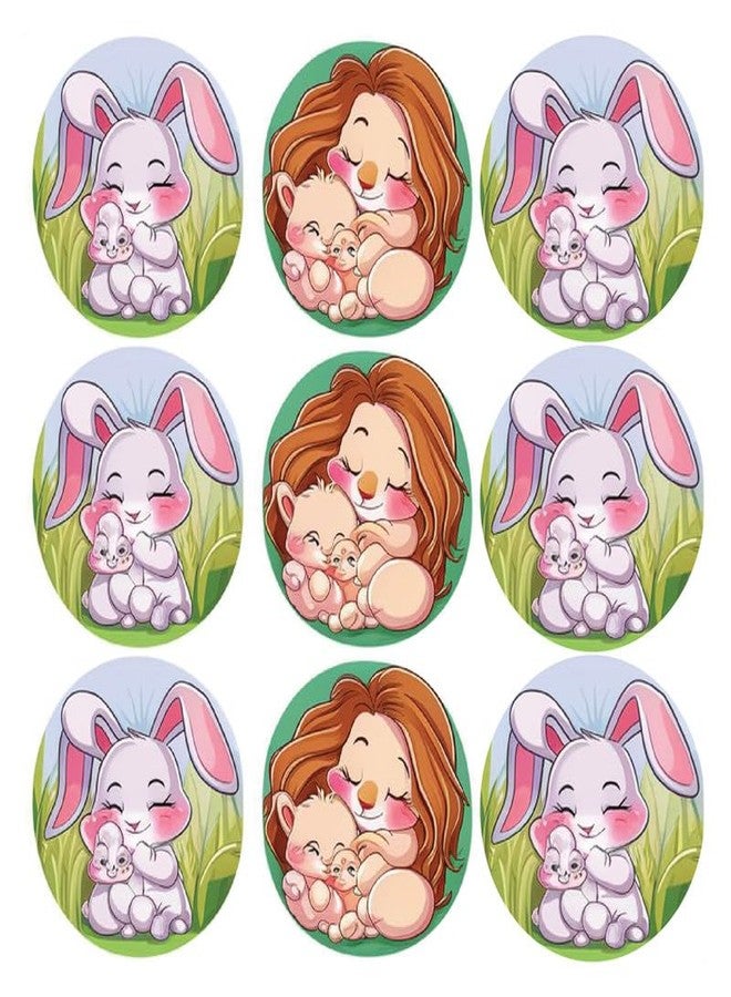 SLGIFT Vinyl Cartoon Theme Sticker, Self-Adhesive Vinyl Stickers, 54 Pieces, 2 x 2 Inches Round Sticker, 9 Unique Designs, R058 - Image 3