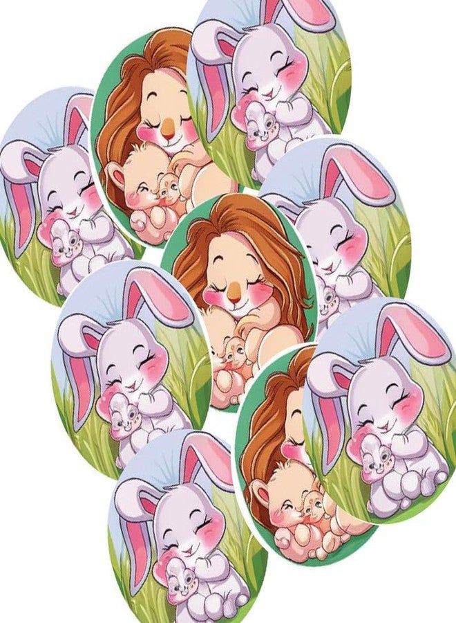 SLGIFT Vinyl Cartoon Theme Sticker, Self-Adhesive Vinyl Stickers, 54 Pieces, 2 x 2 Inches Round Sticker, 9 Unique Designs, R058 - Image 4