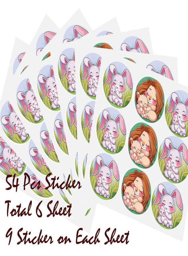 SLGIFT Vinyl Cartoon Theme Sticker, Self-Adhesive Vinyl Stickers, 54 Pieces, 2 x 2 Inches Round Sticker, 9 Unique Designs, R058 - Image 5