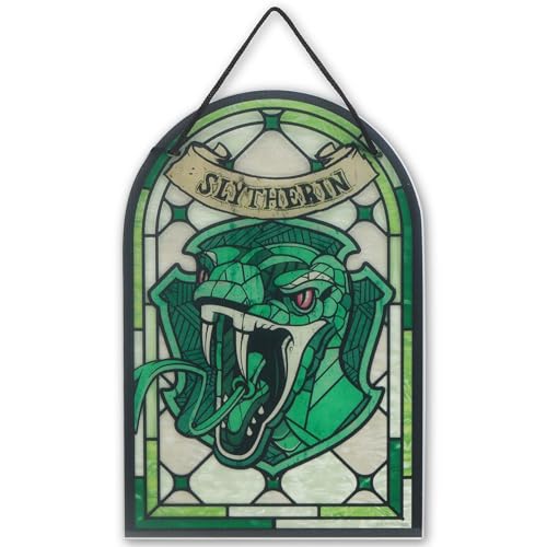 Open Road Brands Harry Potter Slytherin Crest Hanging Acrylic Wall Decor - Beautiful Slytherin Wall Art for Home - Image 1