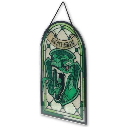 Open Road Brands Harry Potter Slytherin Crest Hanging Acrylic Wall Decor - Beautiful Slytherin Wall Art for Home - Image 2