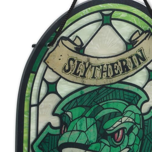 Open Road Brands Harry Potter Slytherin Crest Hanging Acrylic Wall Decor - Beautiful Slytherin Wall Art for Home - Image 4