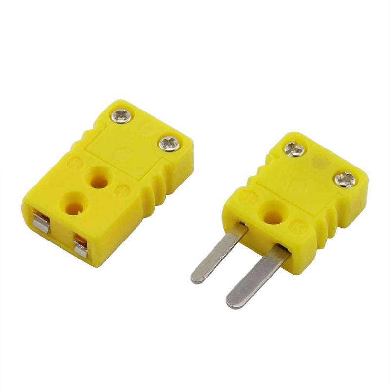 PZRT 1 Set K Type Thermocouple Plug Adapter RTD Circuits Mini Male/Female Wire Connector - Image 1