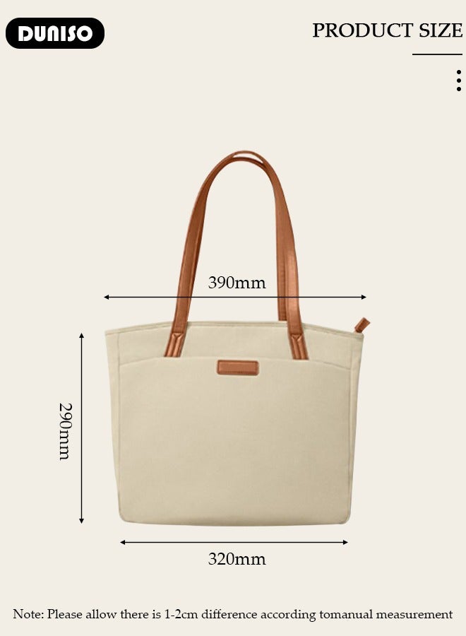 DUNISO Laptop Tote Bag, Lightweight Crossbody Handbag for Women, Fits 14 Inch, Stylish Office Shoulder Work Bag, Large Laptop Carrying Case for Business Travel  - Image 4