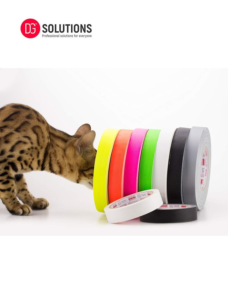 DGTAPE 1 inch x 55 ya Green Fluorescent Gaffer Tape. UV + Green NEON (UMF25/50/G 1in x 55yard) - Image 3