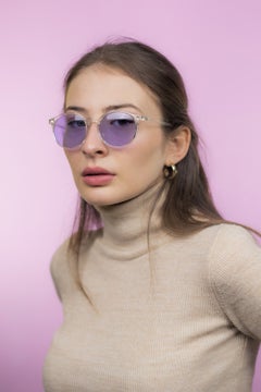 Focus On Oscar Crystal Purple Sunglasses  - Image 4