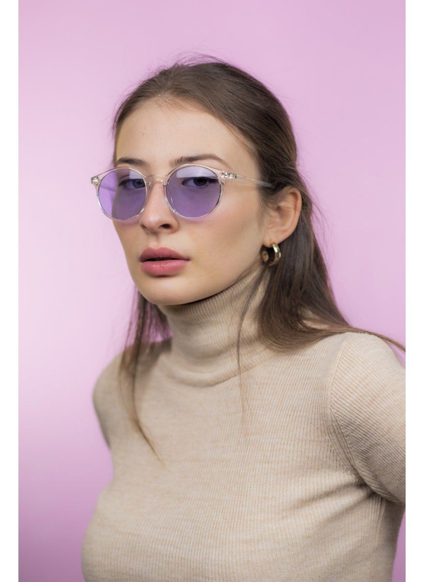 Focus On Oscar Crystal Purple Sunglasses  - Image 4