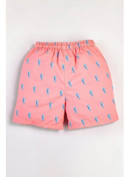 Gold Class Kidswear Sea Horse Patterned Corded Lined Boys Swim Shorts  - Image 2