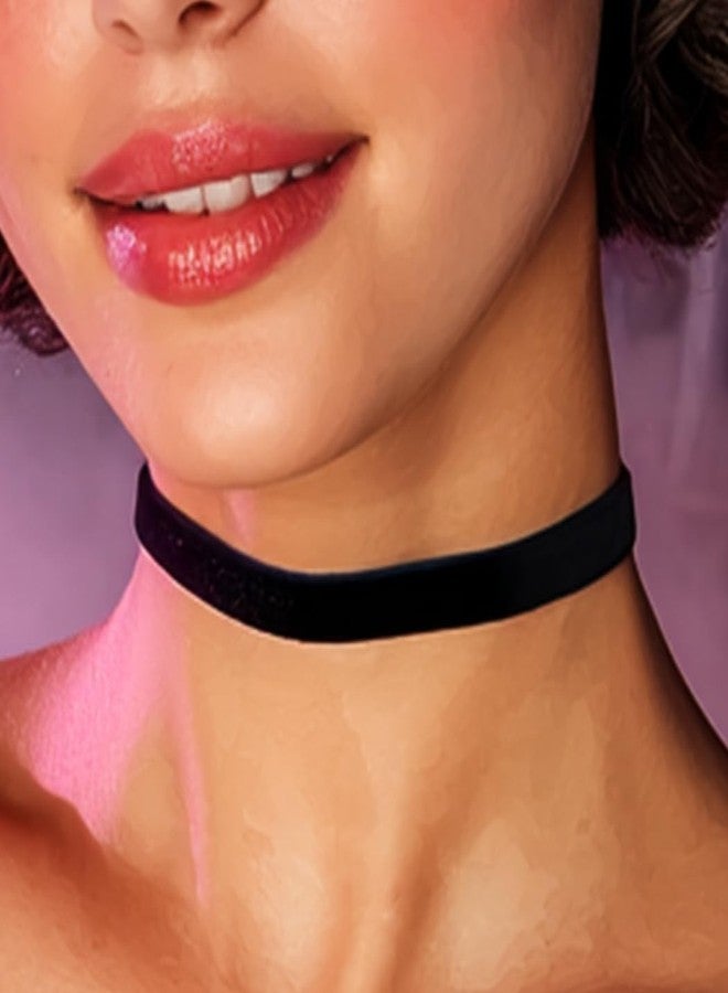 EVILD Black Choker Necklace Halloween Layered Velvet Necklaces Goth Accessories for Women - Image 2