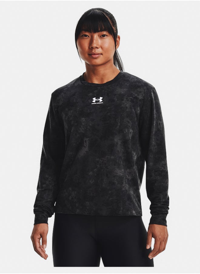 UNDER ARMOUR Rival Terry Print Crew  - Image 1