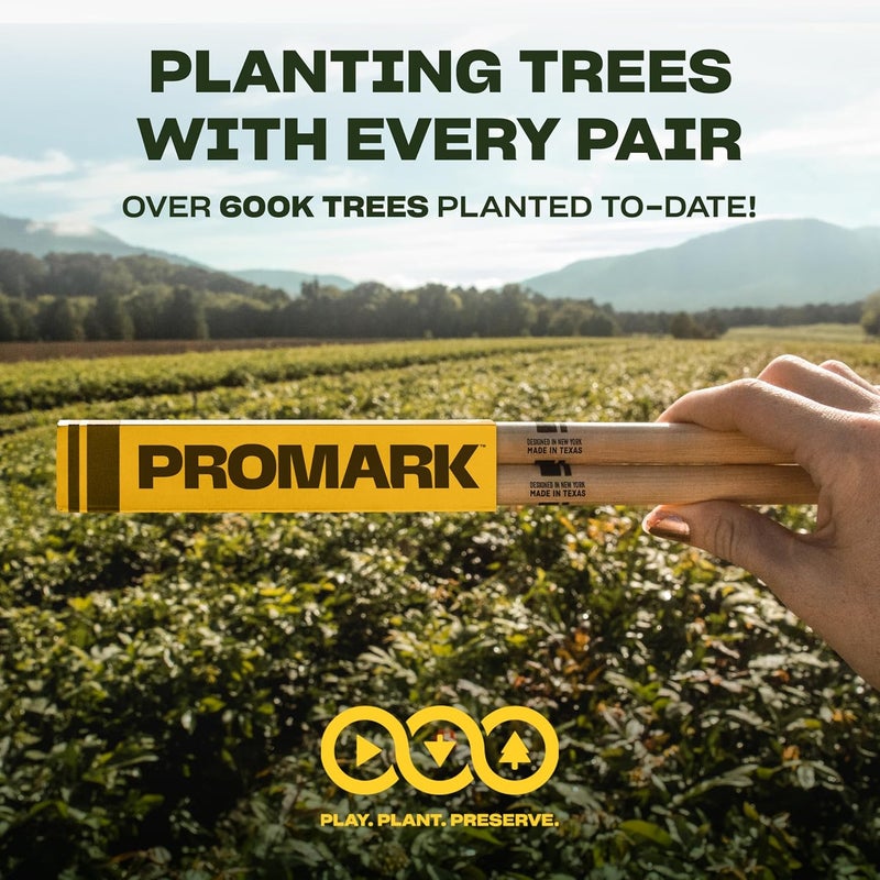 ProMark Drum Sticks - Larnell Lewis Signature FireGrain 5AB Drumstick - Drum Sticks Set - Large Round Wood Tip - Hickory with Lacquer Finish - 1 Pair - Image 5