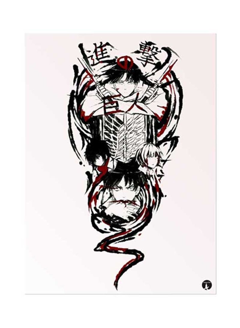 RKN Anime Attack On Titan Metal Plate Poster Multicolor 15x20centimeter