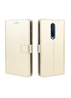HuHa Case Cover For Xiaomi Redmi K30/Poco X2  Retro Crazy Horse Texture Horizontal Flip Leather Case , with Holder & Card Slots & Photo Frame Gold 