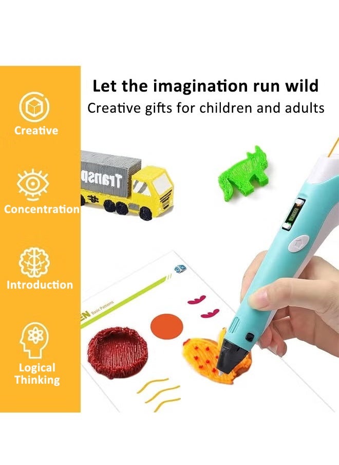 Generic 3D Printer Pen Set for Children Adults Gift   USB Rechargeable Children's Creative Drawing Pen Children's Birthday Gift  - Image 4