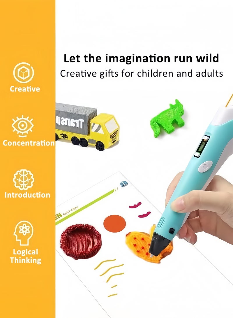 3D Printer Pen Set for Children Adults Gift   USB Rechargeable Children's Creative Drawing Pen Children's Birthday Gift - Image 4