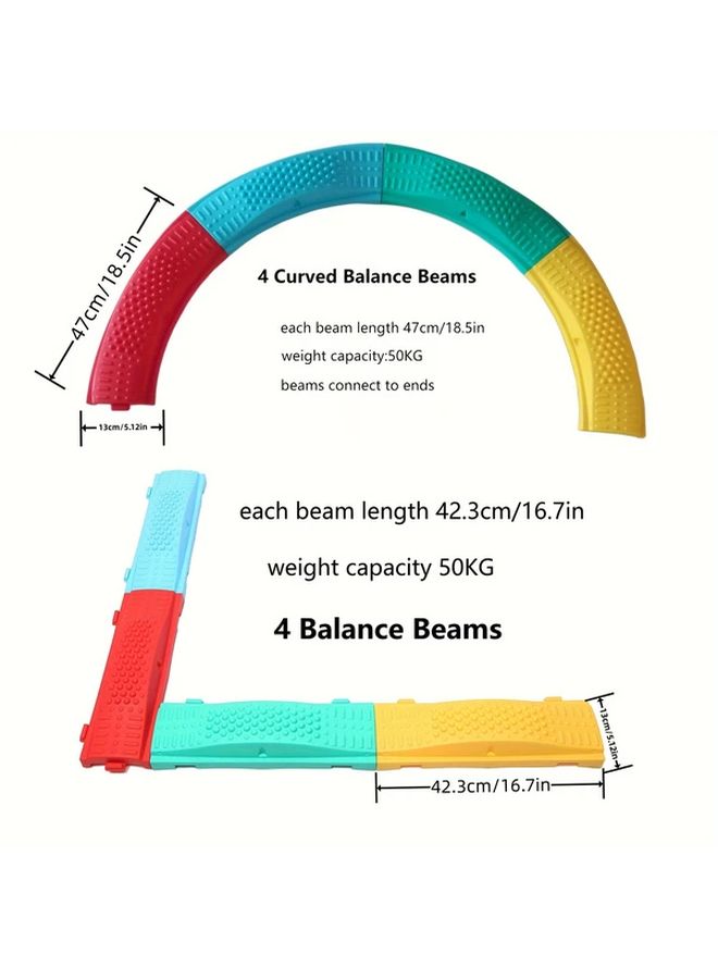 Balance Beams 4 Colors Indoor Outdoor Balance Board Fitness Toy Strength Coordination - Image 2
