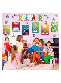 Generic Reading Educational Print Posters for Primary School Classroom Decorations to Encourage Reading for Wall Hanging, Printed by Up to Date Egypt, 45 Pieces - 0122143812.  - Image 2