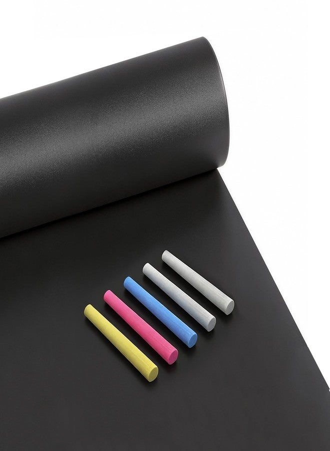 Trazzo Extra Large Chalkboard Paper Roll Peel and Stick Chalk Board Wallpaper(+5 Chalks) Chalk Paint Contact Paper Blackboard - Image 1