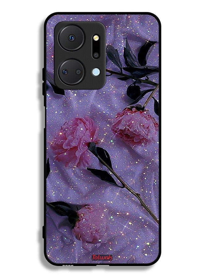 Tolwak Honor X7a Protective Case Cover Glitter Roses - Image 2