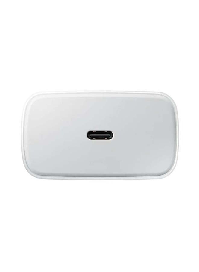 25W USB-C Fast Charging Wall Adapter with Type-C to Type-C Cable, White Travel Charger Plug  - Image 3
